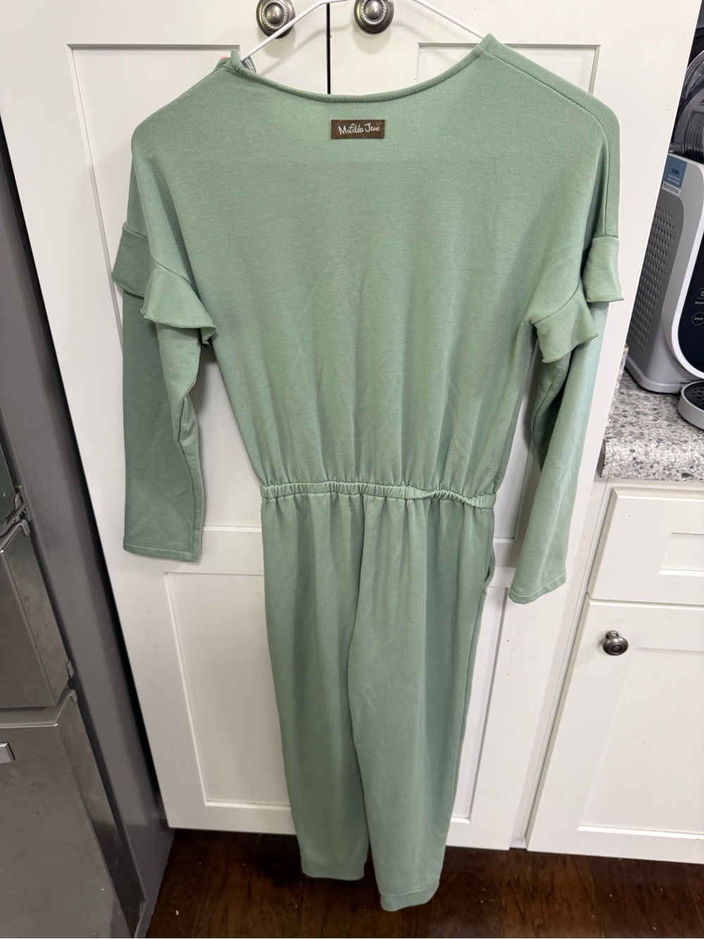 Matilda Jane Sage Green Ruffle-Sleeve Casual Dress